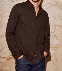 Rails Men's Vincent Shirt in espresso - men's long sleeve top