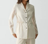 Theory Cinch Waist Jacket in sand - women's jacket