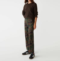 Michael Stars Maxine Convertible Straight Leg Pant in olive camo - women's pants - detail view
