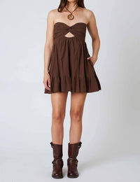 Cotton Candy La - Twist Soft Ruffle Mini Dress