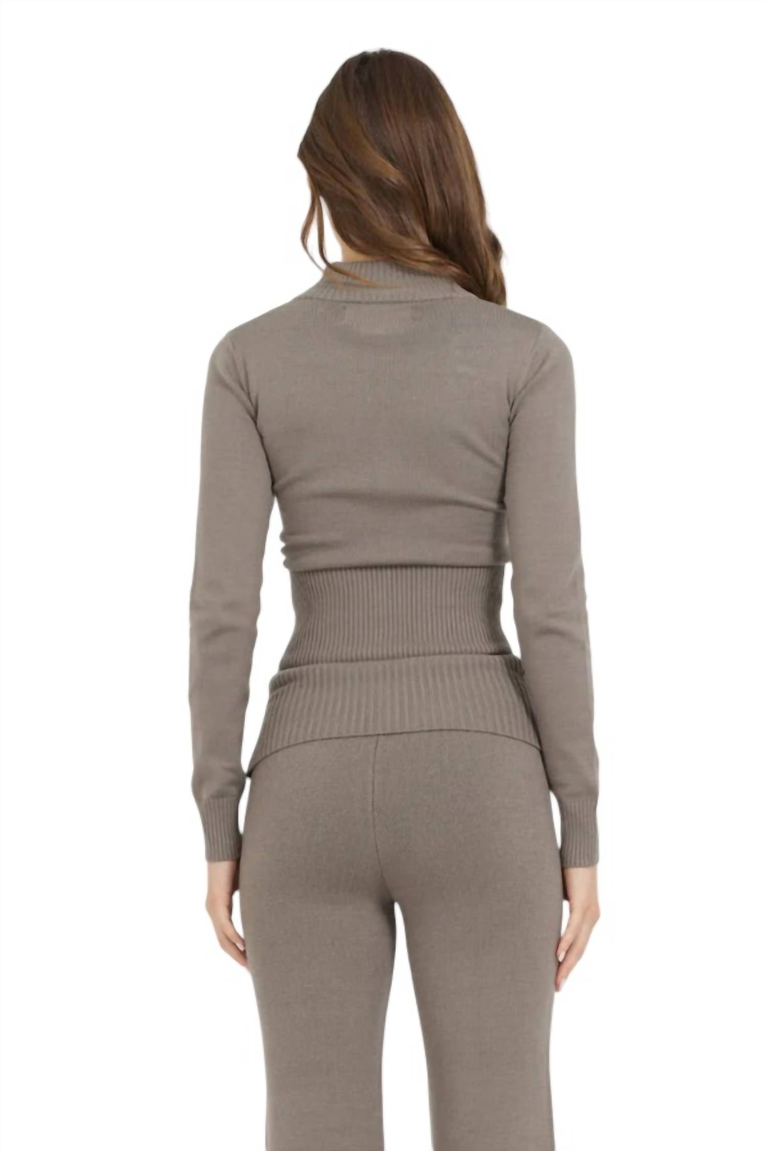 Vintage Havana - Slim Fit Knit Quarter Zip