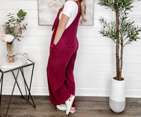 White Birch - Let's Do This Cotton Wide-leg Overalls
