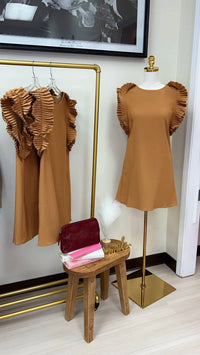 Carole Christian - Women's Flutter Sleeve Dress
