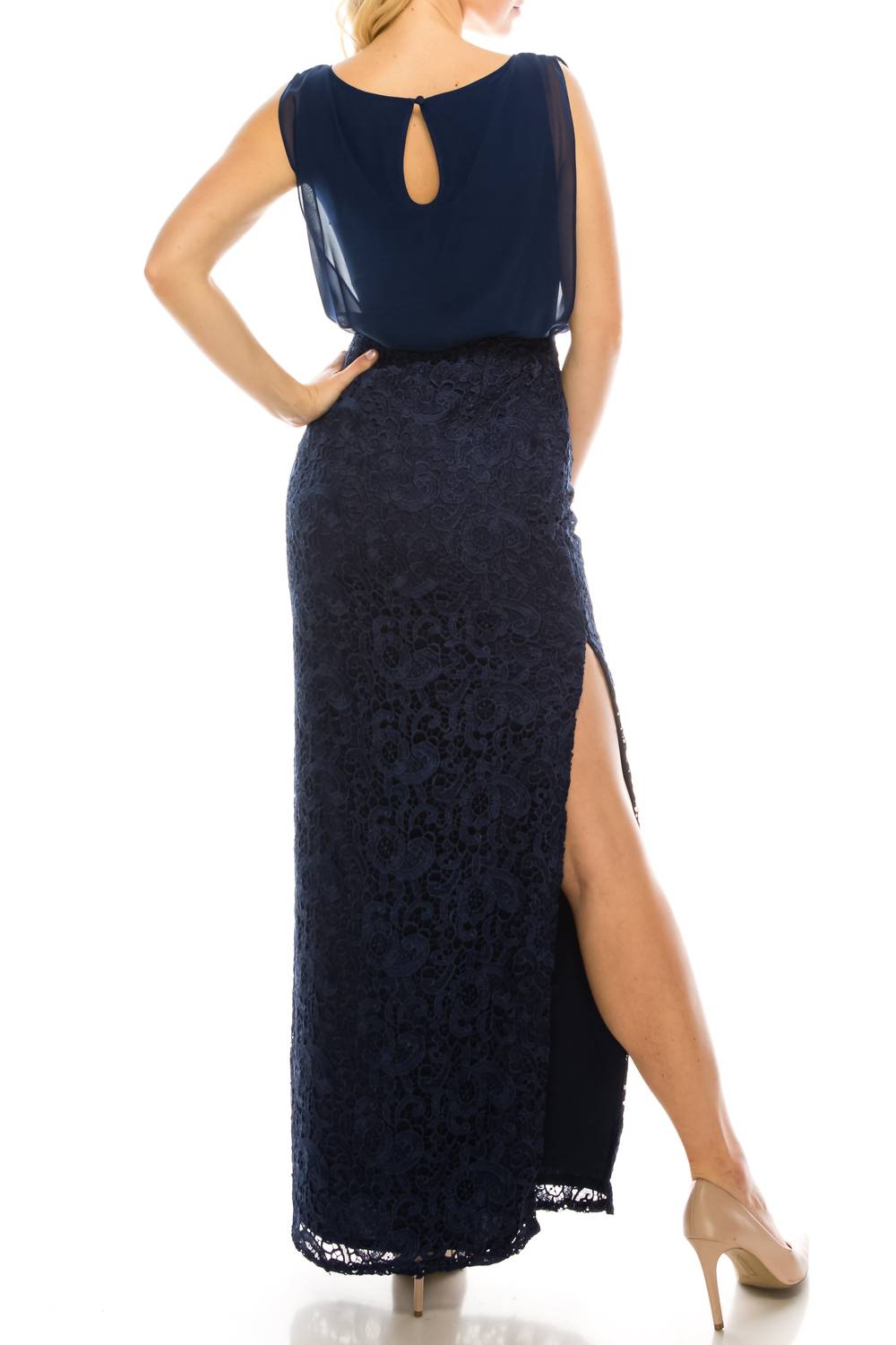 Aidan Mattox - Embroidered-lace Evening Dress