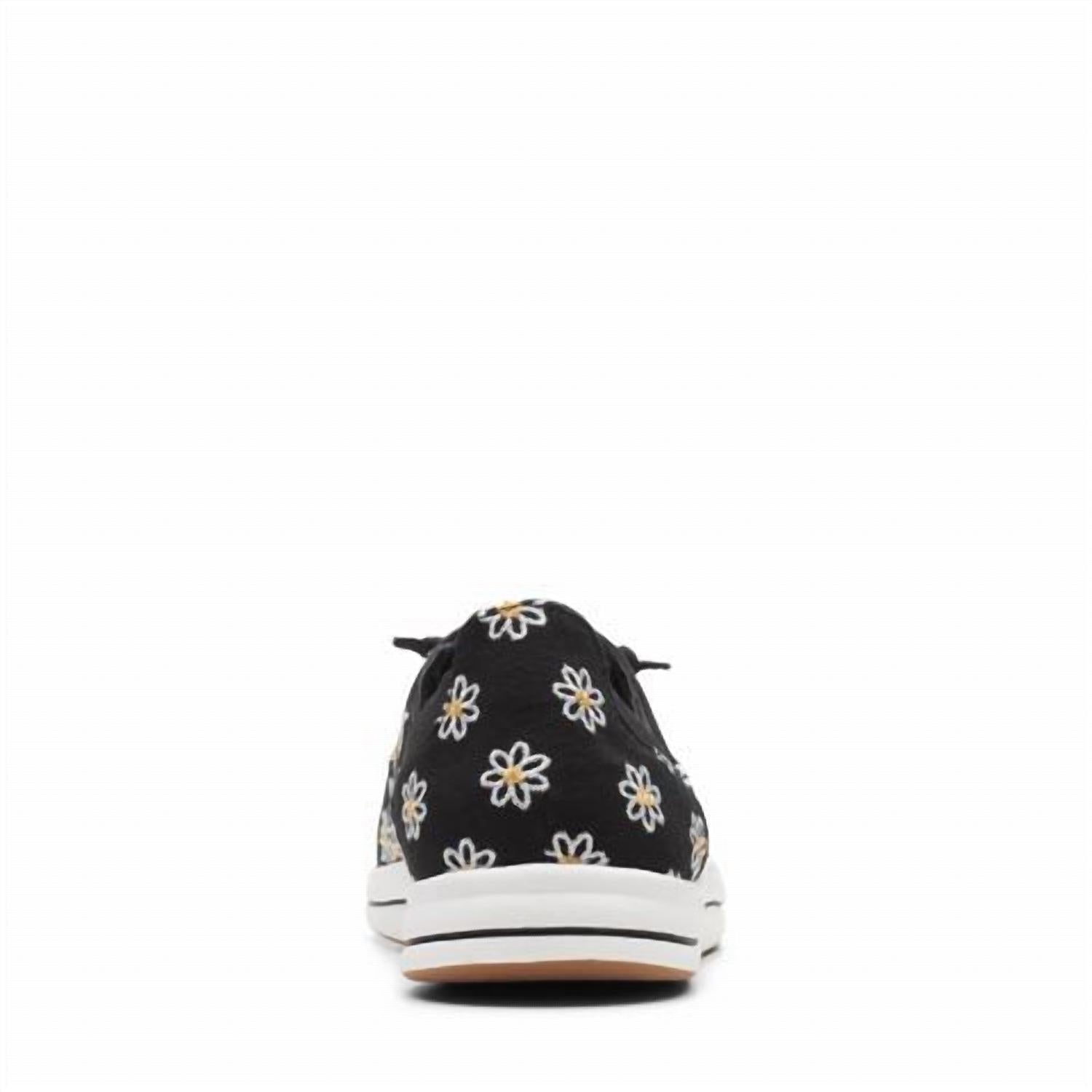 Clarks Women's Cloudsteppers Breeze Ave Lace Up Sneaker in black canvas - women's sneaker - view 6