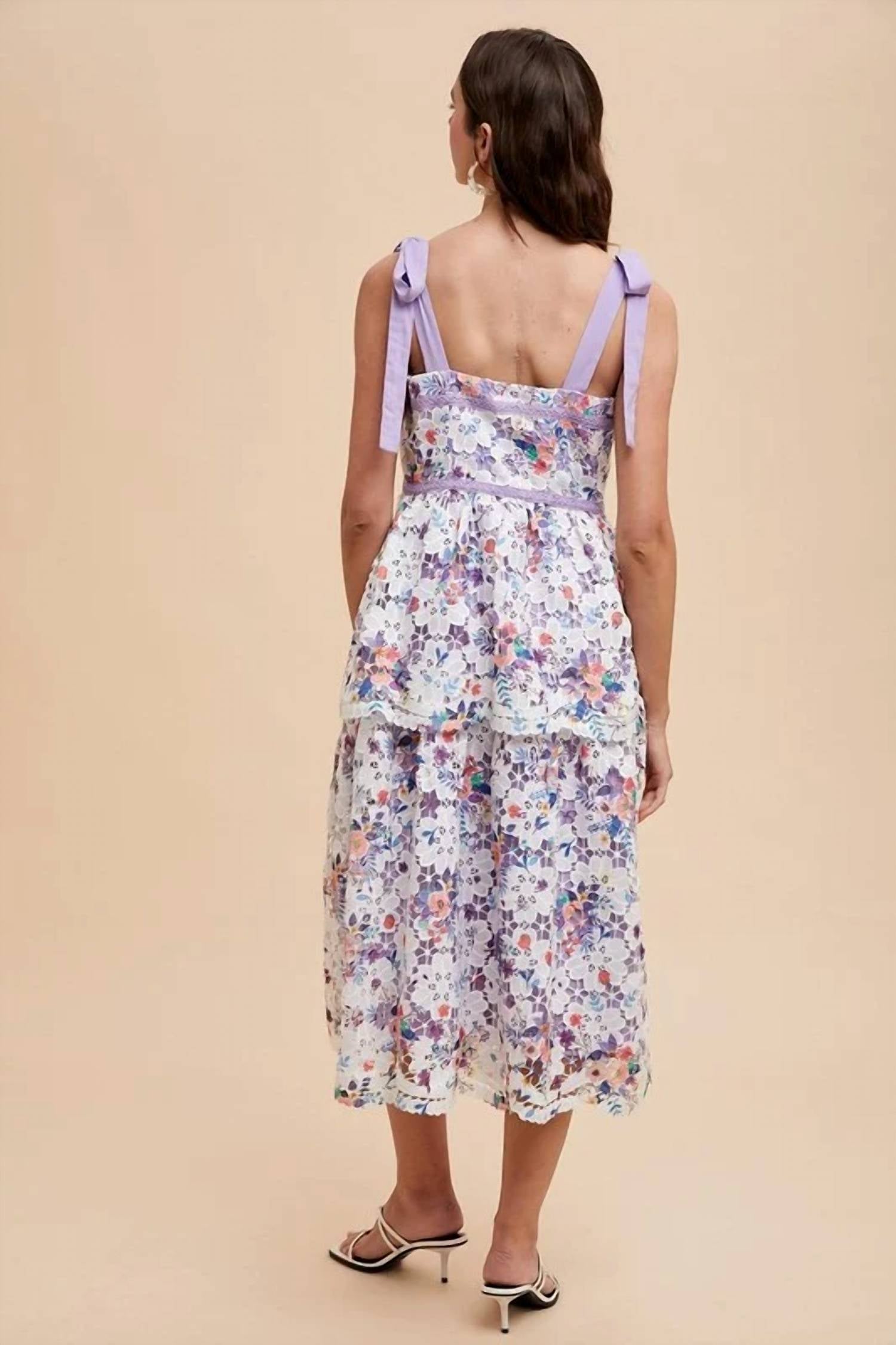 In-Loom - Crochet Lace Floral Maxi Dress