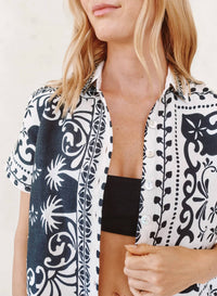 Bella Dahl - BANDANA SHORT SLEEVE CAMP SHIRT