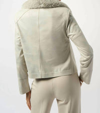 Joseph Ribkoff - Foiled Faux Fur Collared Jacket