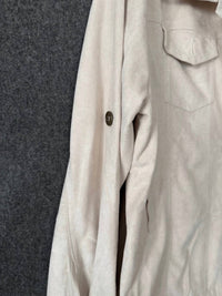 Origami - Women's Faux suede top button up