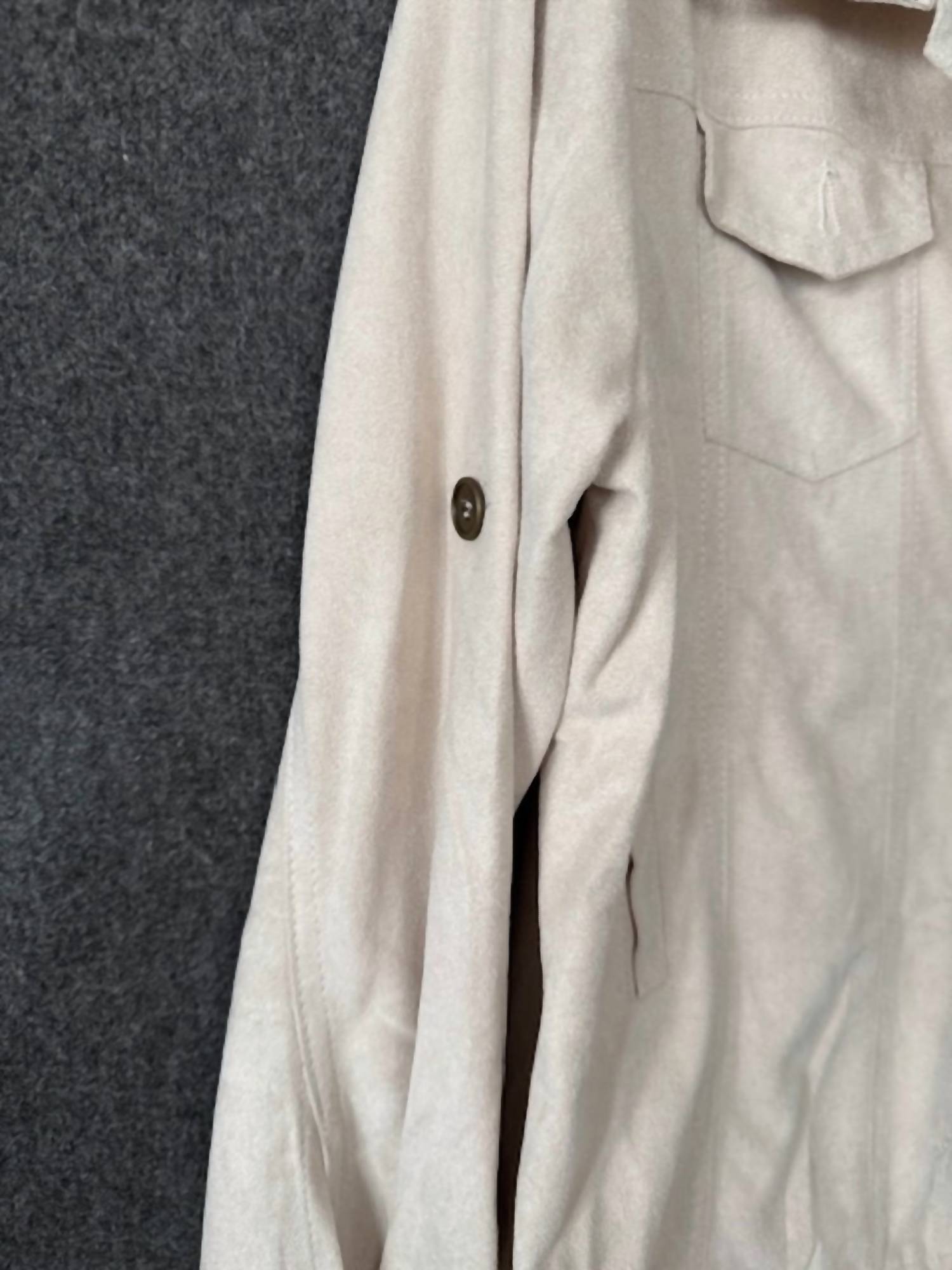 Origami - Women's Faux suede top button up