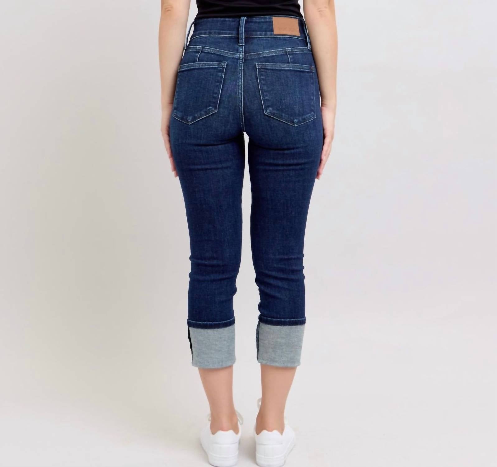 Judy Blue - High Waist Double Band Capri Jeans