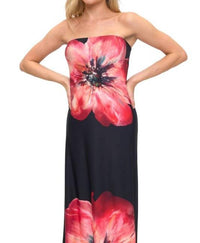 Ariella - Crimson Bloom Maxi Dress