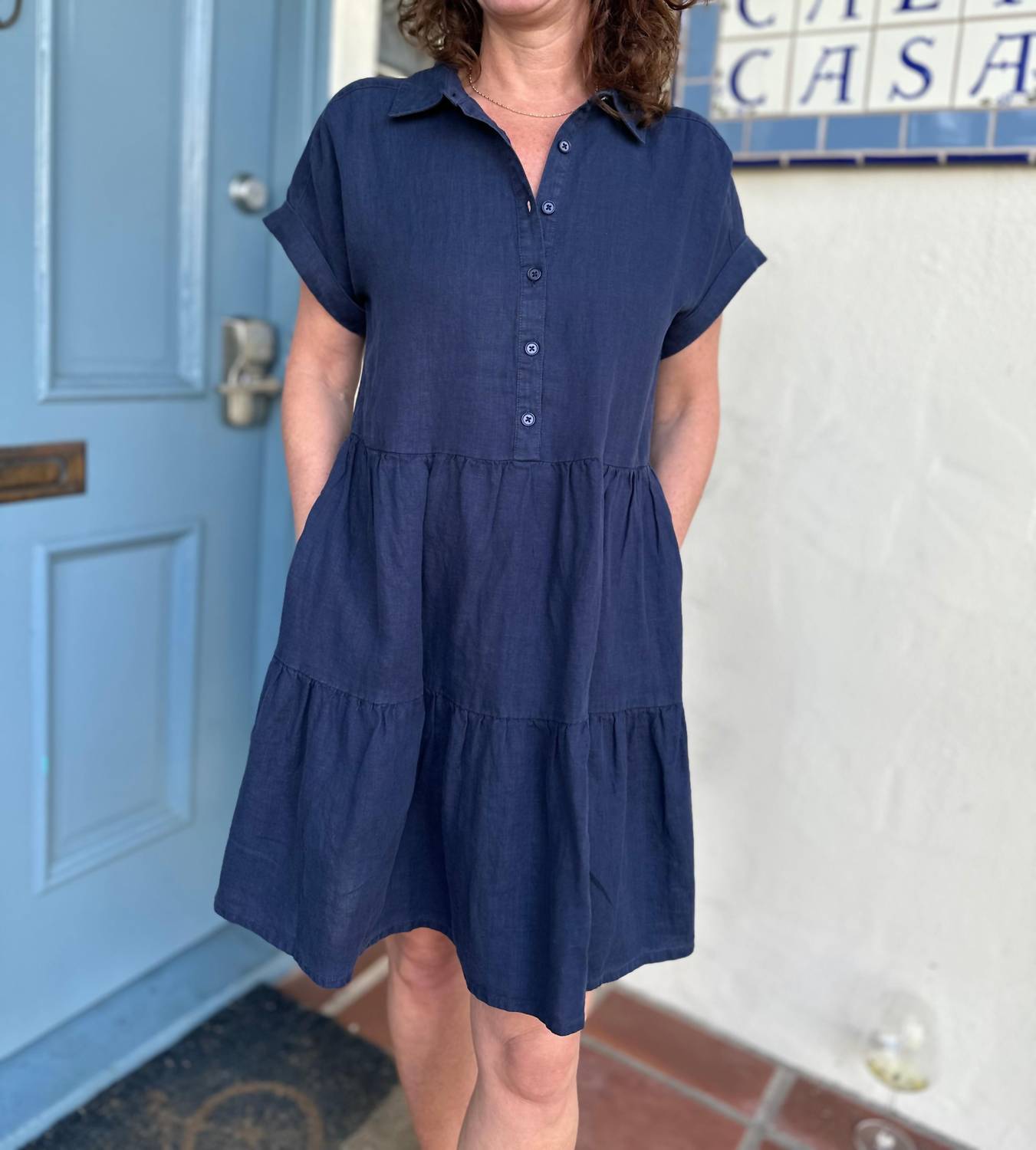Michael Stars - Greta Short Sleeve Tiered Dress