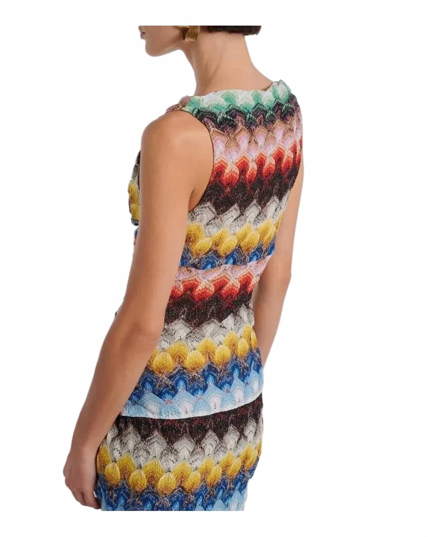 Missoni - Twist Knot Lame Sleeveless Top