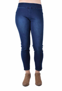 Ethyl Pull On Ankle Denim Pant in dark wash - women's jeans
