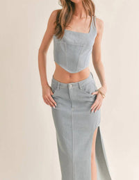 Sage The Label - Locals Only Denim Corset Top