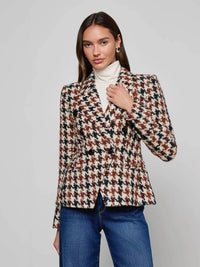 L'Agence - Marie Houndstooth Tweed Blazer