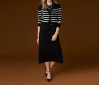 Coco + Carmen - Striped Button Down Cardigan
