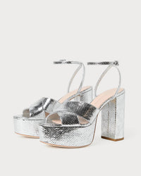 Loeffler Randall - Women's Loretta Snake Platform Sandal