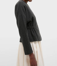 EMERSON FRY Atelier Cinch Jacket in charcoal light - women's jacket - detail view