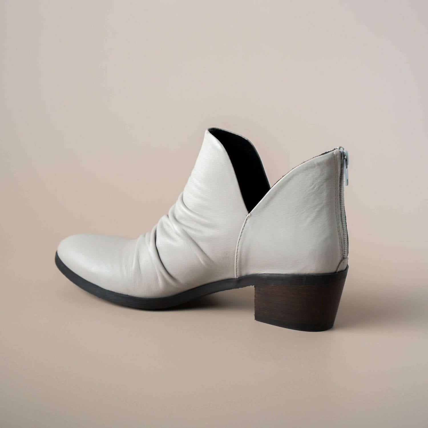 bueno Women's Cori Ankle Boots in tusk leather - women's shoe - detail view