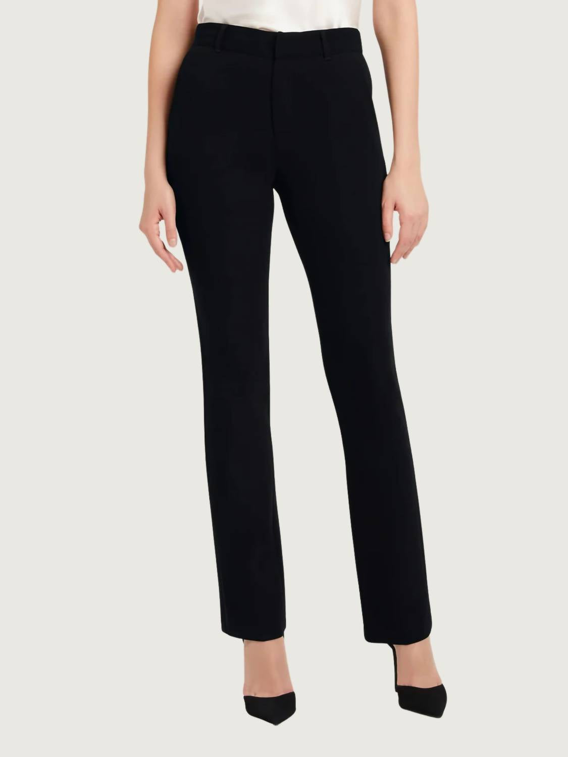 cinq a sept Kerry Straight Leg Pant in black - women's pants - detail view