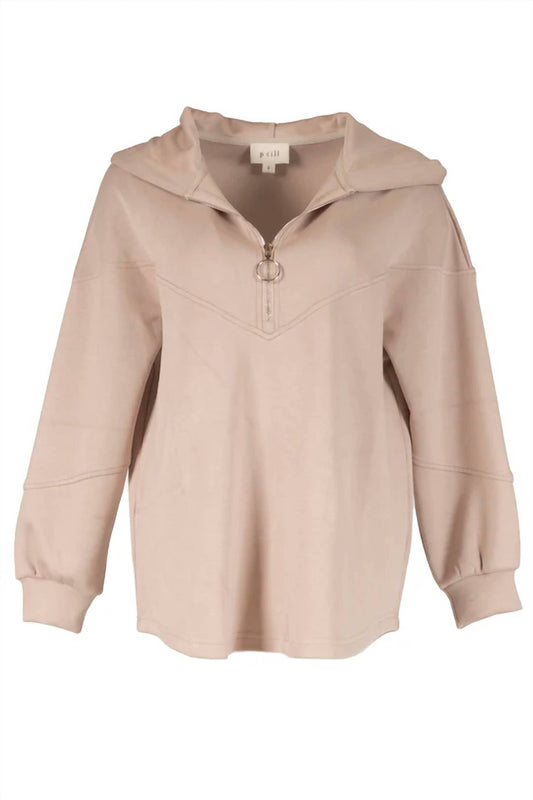 P.Cill - Ella Half Zip Hooded Top