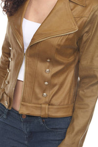 Insight - Vegan Leather Military Jacket