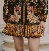 Farm Rio - Majestic Garden Belted Mini Dress