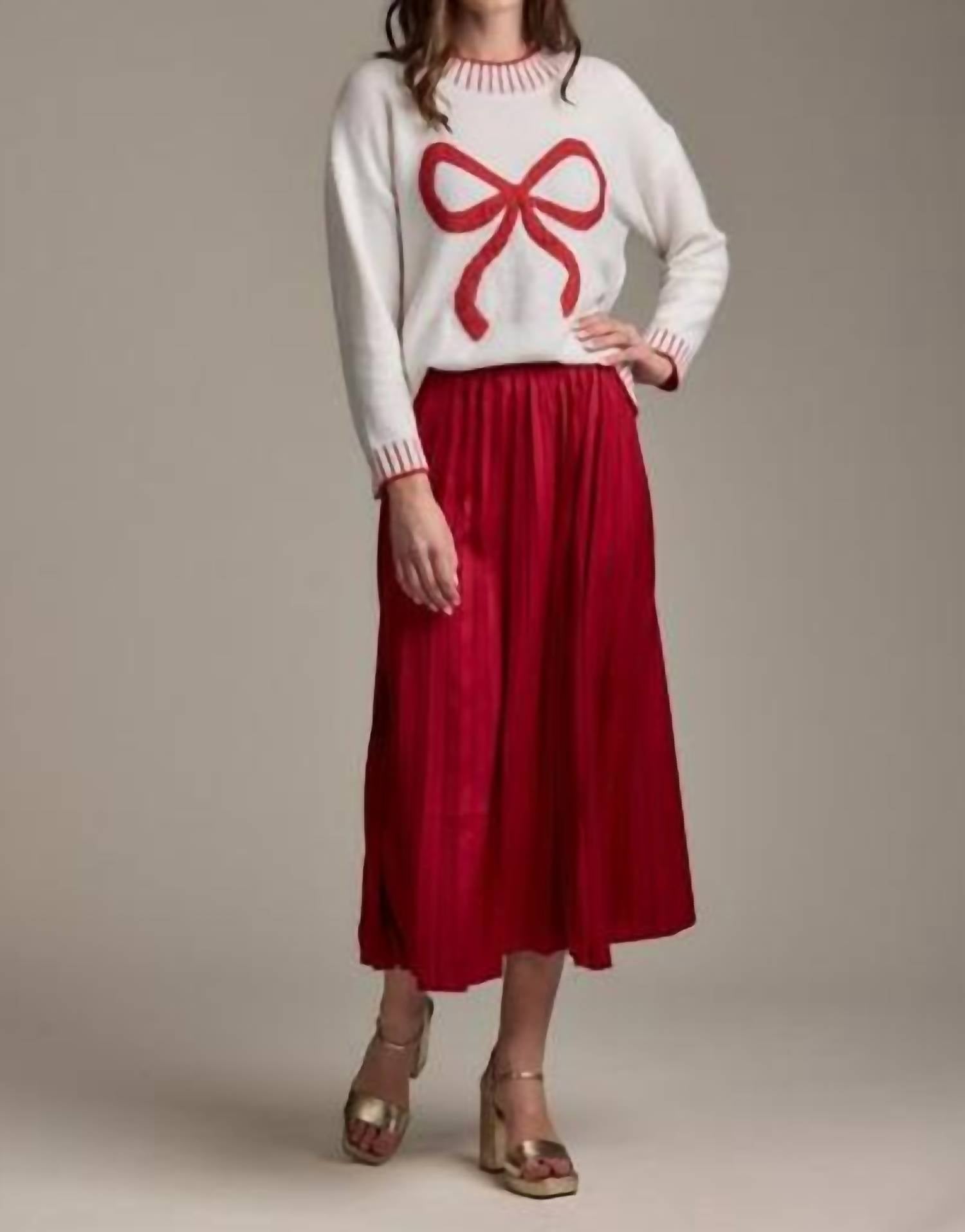 Mudpie - Townes Pleated Midi Skirt