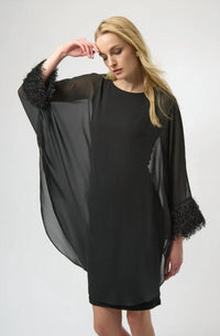 Joseph Ribkoff - Fringe Detail Layered Dress