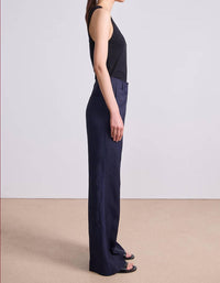 APIECE APART Adi Wide Leg Trousers in midnight - women's pants - detail view