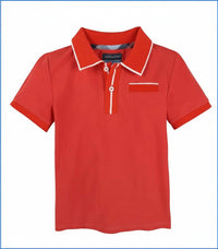 Andy & Evan - Kids Polo Tee With Ribbing