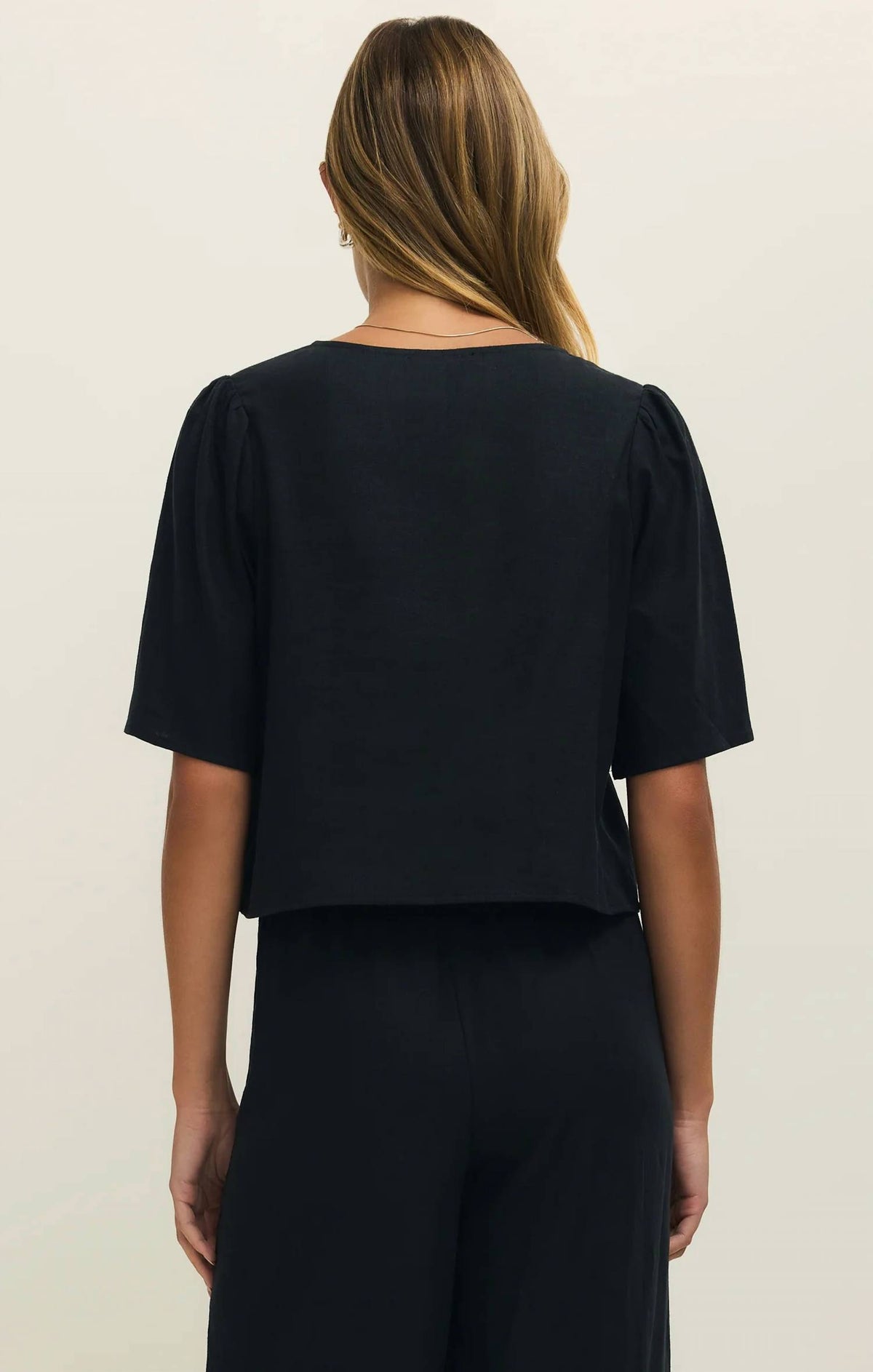 Z Supply - La Belle Linen Cropped Top