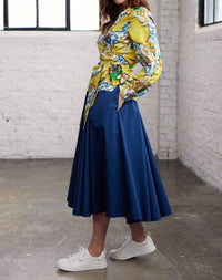Marianna Déri - Pleated Cotton Satin Skirt