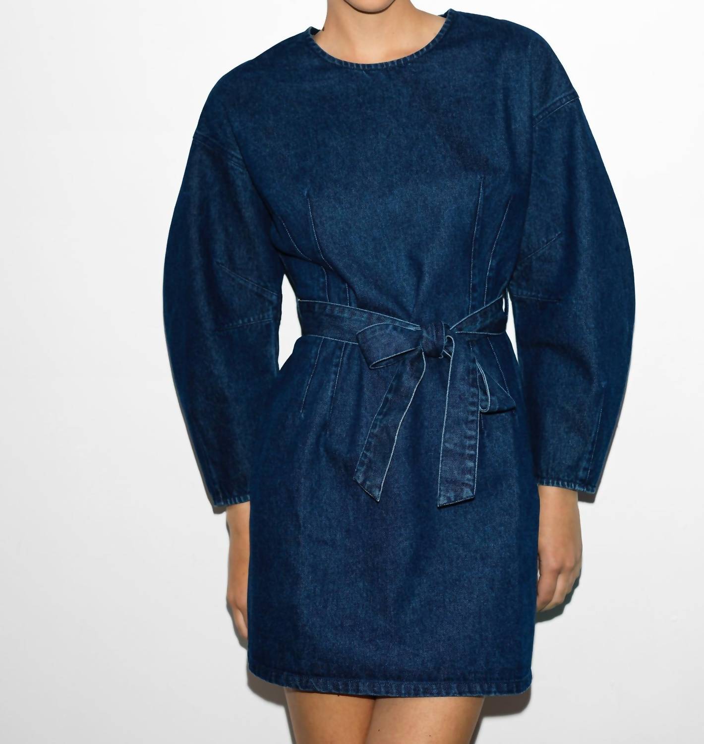 French Connection - Leighton Denim Banana Sleeve Mini Dress