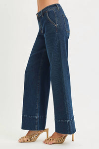 Risen - Women's Wide Leg Hem Jeans