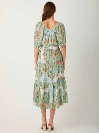Fifteen Twenty - Tiered Puffed Sleeve Maxi Dress