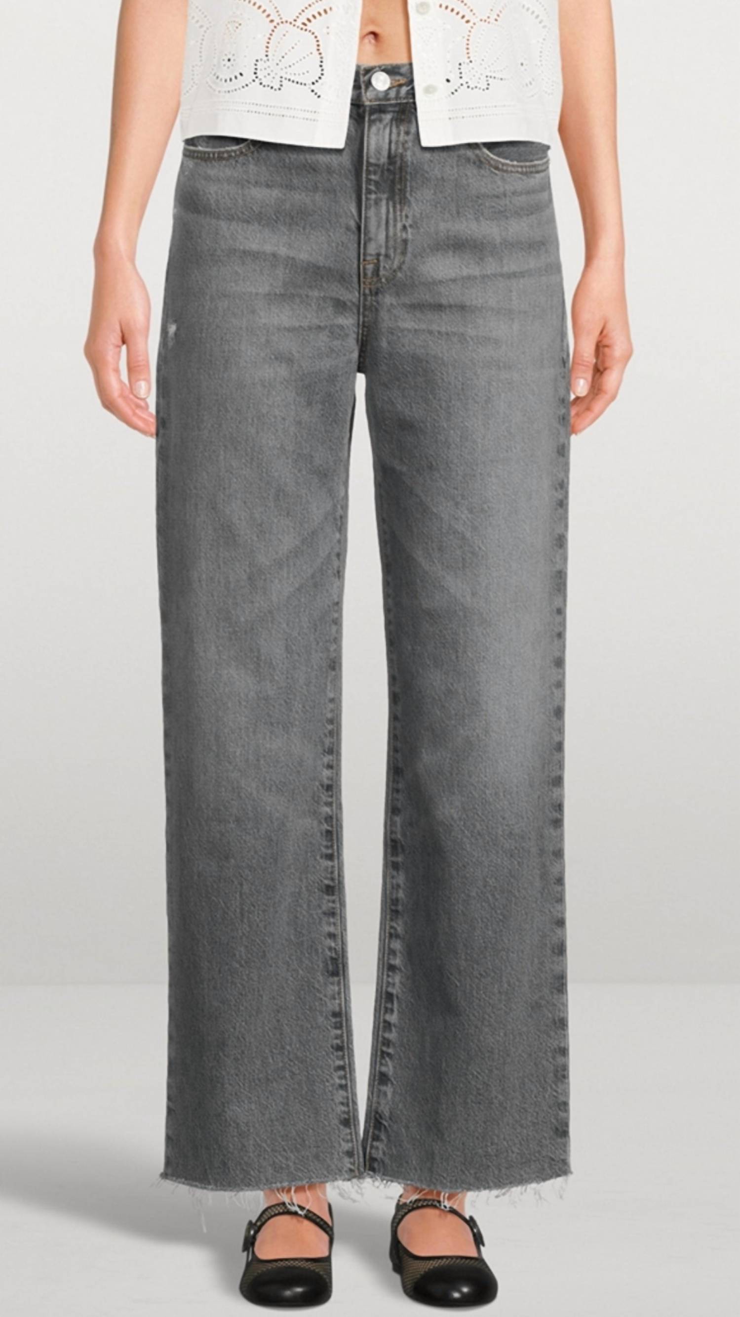 Frame - Denim Le Jane Ankle Raw Fray Jeans
