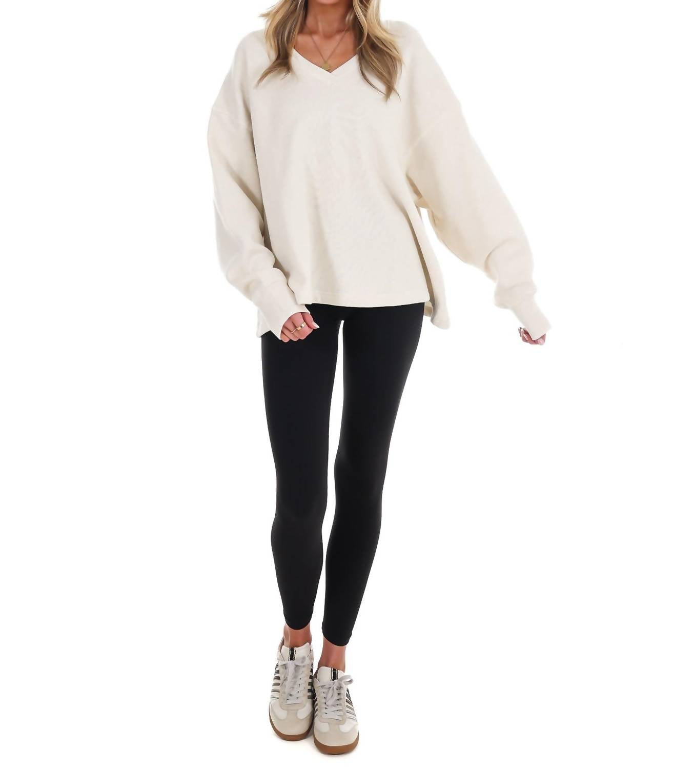 Hyfve - Urban Fade Oversized V-Neck Sweatshirt