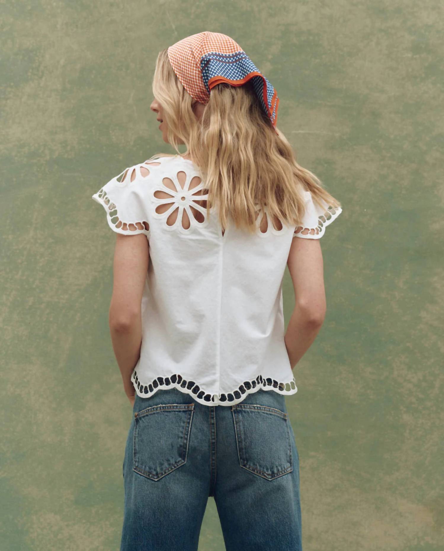 The Great. - The Super Bloom Eyelet Top
