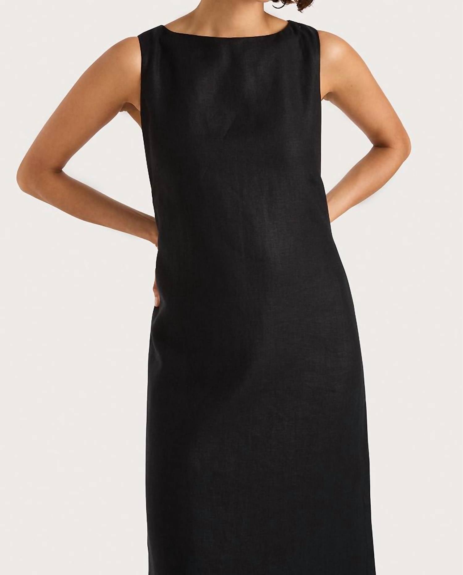 FAITHFULL THE BRAND Taylor Midi Dress in black - women's dress - view 4