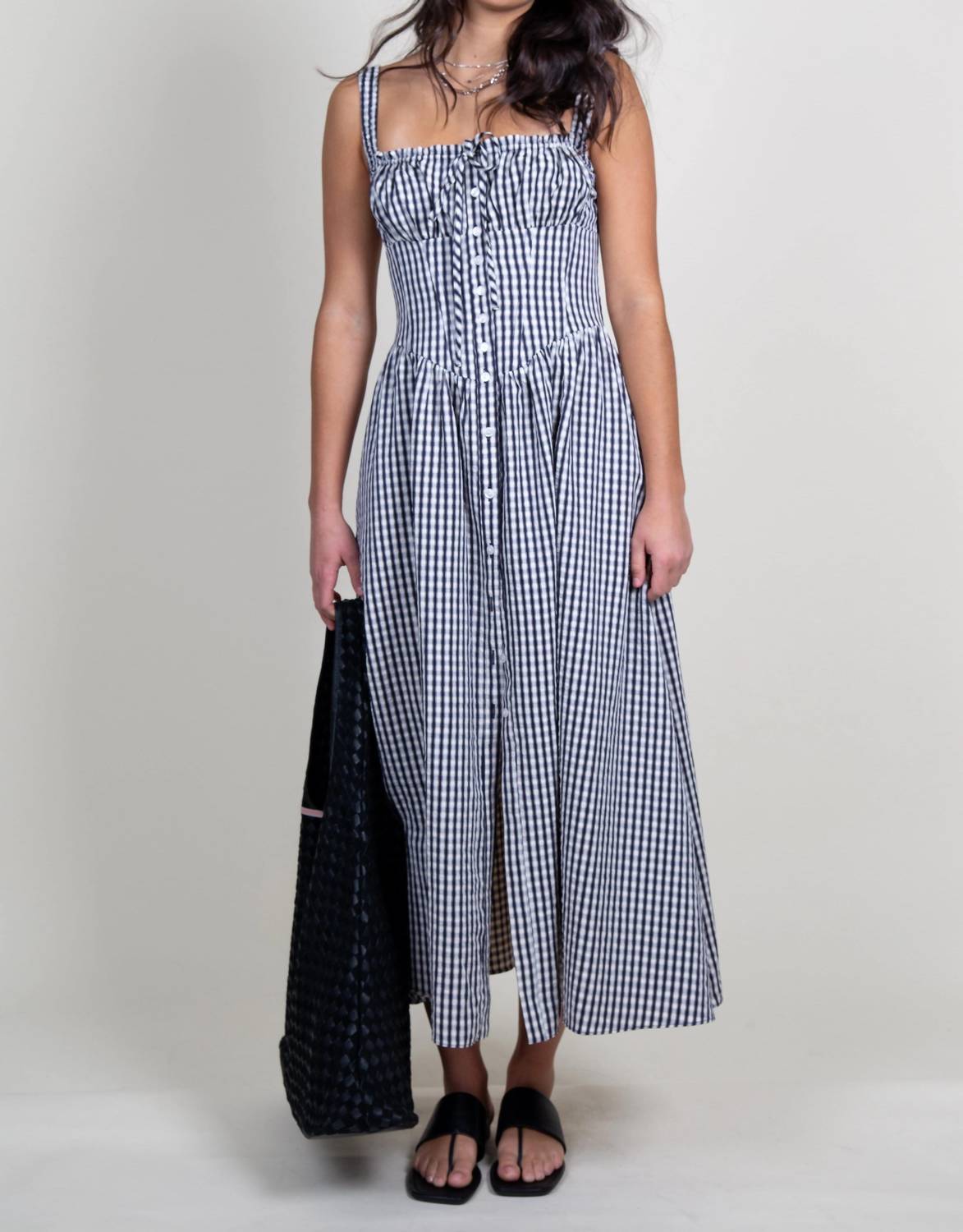 Astr - Women's Temperance Gingham Check Maxi Dress