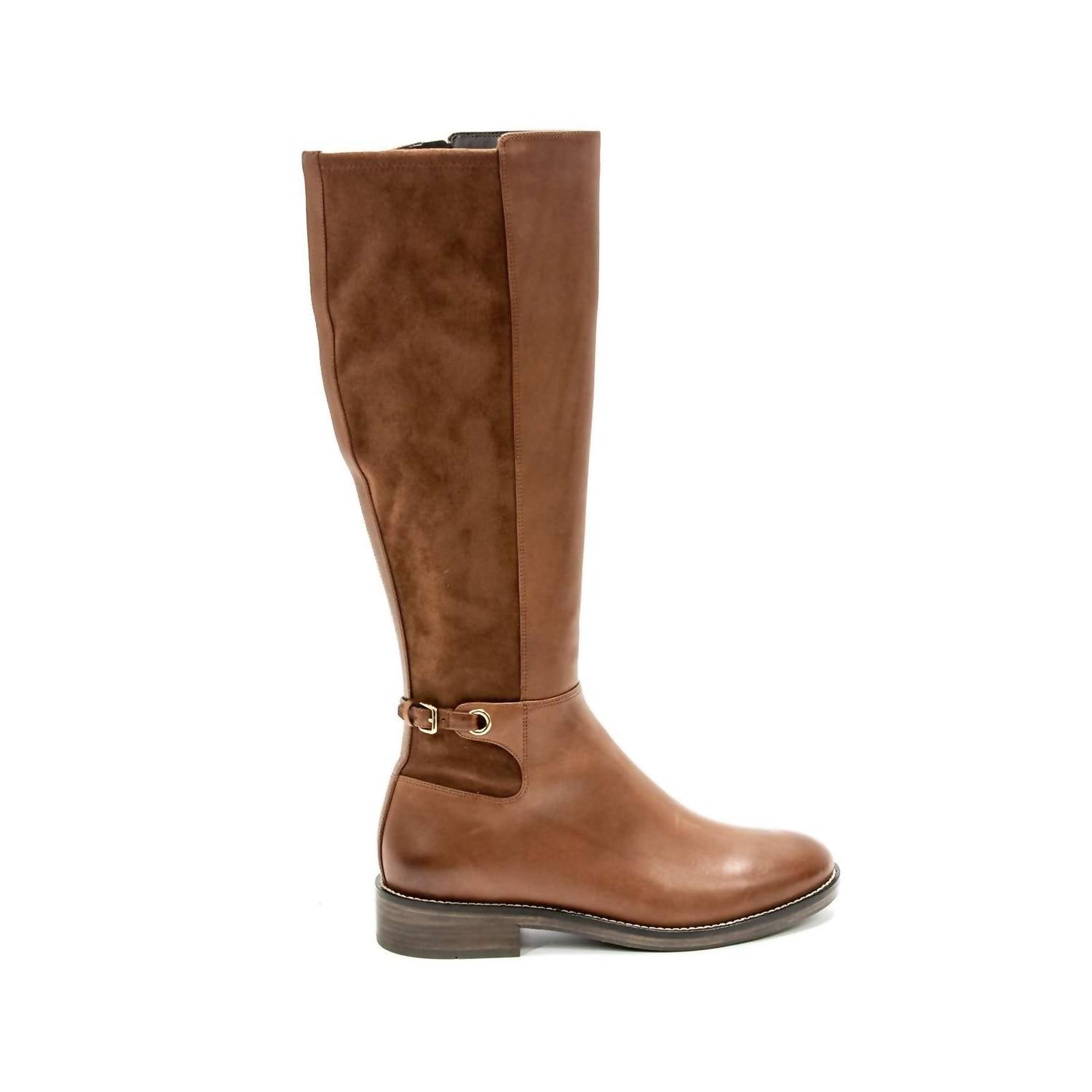 COLE HAAN Women's Parker Grand Stretch Knee High Boot in cherry mahogany - women's shoe - detail view