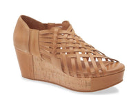 CHOCOLAT BLU Women's Winix Wedge Sandals in camel leather - women's shoe