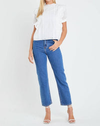 English Factory - Eyelet Short Sleeve Blouse