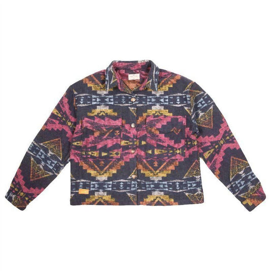 Simply Southern - Women's Cropped Aztec Shacket