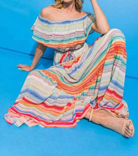 Flying Tomato - Getaway Babe Stripe Maxi Dress