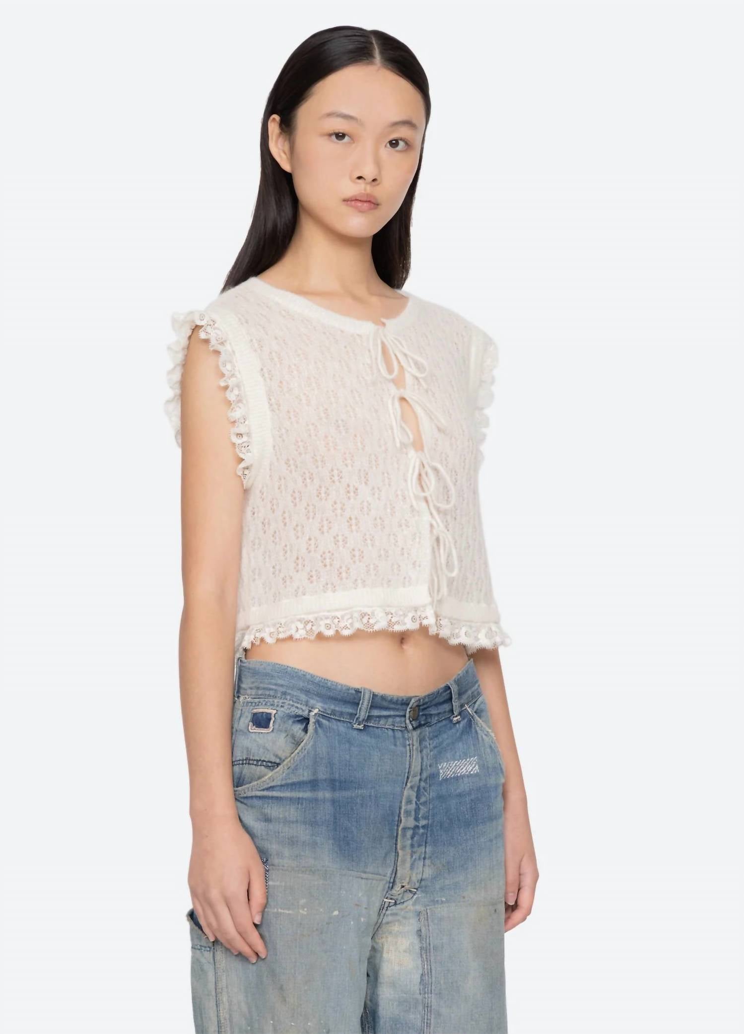 Sea - Teagan Knit Combo Vest Top
