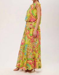 Trina Turk - Vantage Short Sleeve Maxi Dress